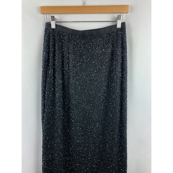Women’s NWT Caché Black Beaded Skirt Size 6 - Picture 3 of 7